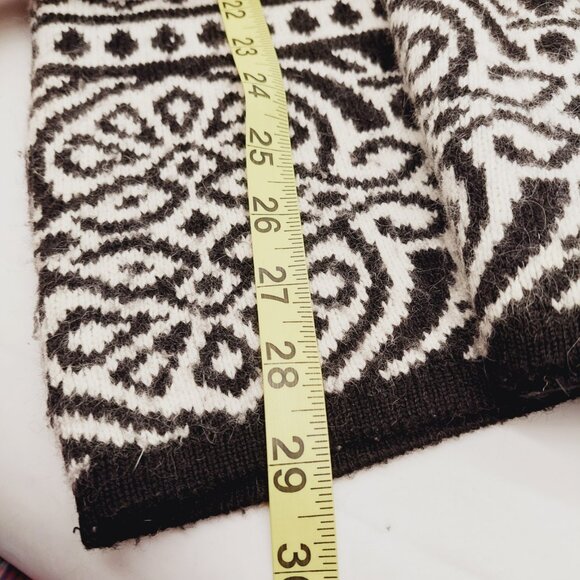 Mascara Womens Sweater Size Large Wool Rabbit Hair Blend Black And White - Picture 7 of 7